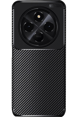 Oppo Reno 11 Fs Kılıf Focus Carbon Desen Silikon Kapak Siyah