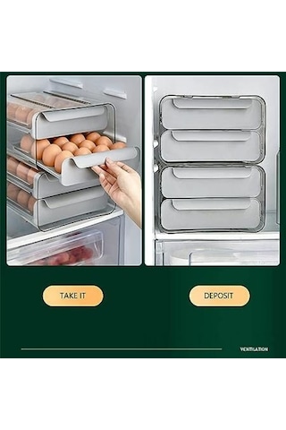 Pazly 32'lik Plastik Yumurta Kabı - Hava Delikli, Darbeye Dayanıklı, Koyu Gri Buzdolabı İçin, Düzenli Depolama, Kullanışlı Mutfak Yardımcısı Diğer