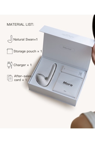 X-sense Luxury Natural Swan Usb Şarjlı Isıtmalı Vibratör Beyaz