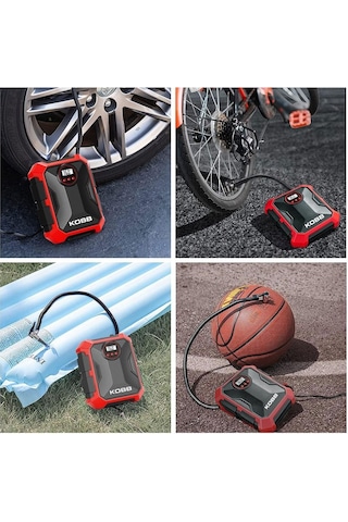 Kobb Kb200 12volt 150 Psı Ayarlanabilir Dijital Basınç Göstergeli Hava Lastik Şişirme Pompası