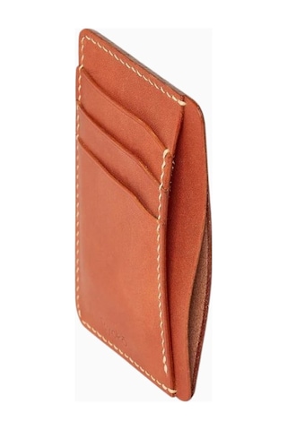 Ryoko Java Slim Wallet Tan Japon Deri Premium Unisex Cüzdan Kartlık Kahverengi