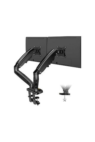 Vontech F160 Amortisörlü Çiftli 17-27'' Masa Üstü Monitör Tutucu