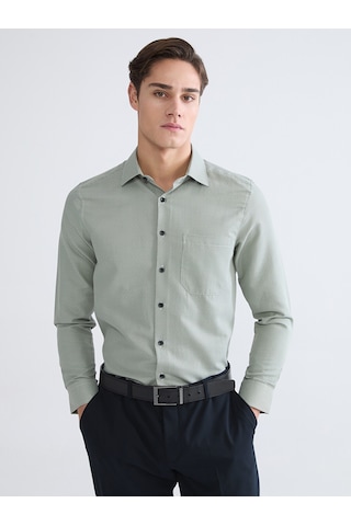 Lcw Busıness Yeşil Regular Fit Erkek Gömlek