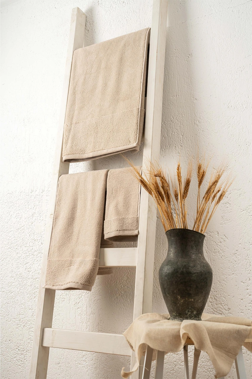 Soley Hermoso %100 Pamuk Misafir Havlusu Bej