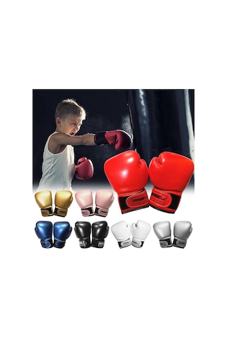 Suteng 1 Çift Çocuk Boks Kickboks Müsabaka Eğitim Mma Eldivenleri Çocuk Yaşı 3-10 Yıl