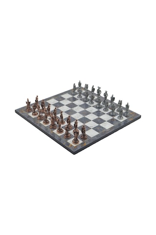 Gifthome Metal Satranç Takımı-seti orta ispanyol antik gri Mermer