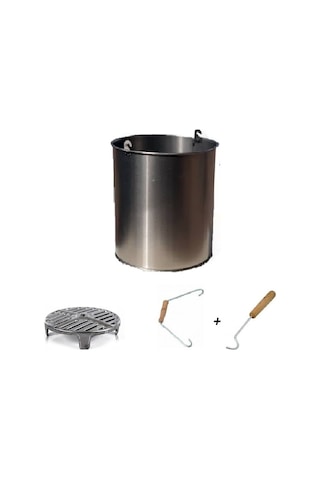 Tabanı Düz Alttan Delikli Kova + Ayaklı Izgara + Çengel + Tutacak