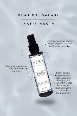 Maru Hacim Veren Deniz Tuzu Saç Saç Sprey 150 ML