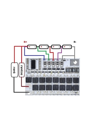 4s 100a Bms Lityum Lipo Pil Şarj Koruma Devresi
