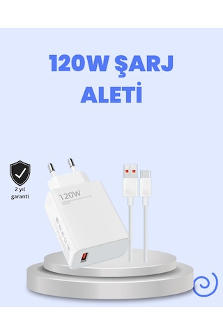 120 Watt Turbo Şarj Cihazı Xiaomi Redmi Note 10 11 12 Uyumlu