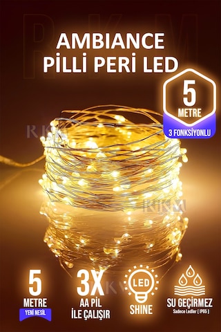 Peri Led Dekoratif Led Aydınlatma 5 Metre Gün Işığı 3 Foksiyonlu 5 M Led Gün Işığı