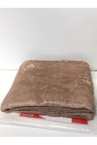 Padişah Desenli Kahverengi Çift Kişilik Battaniye Kahverengi