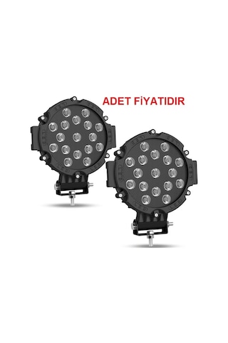 Offroad Sis Lambası 17 Power Ledli 51W Siyah Çerçeve Takım 12-48V
