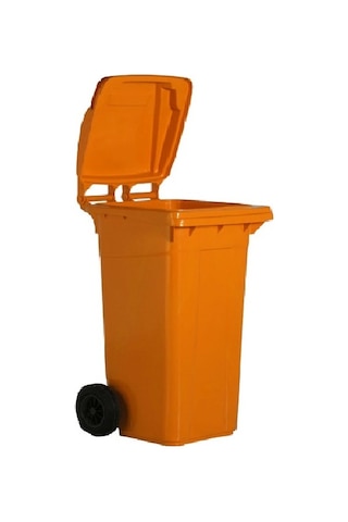 Safell Çöp Konteyneri 240 Lt Isıya Dayanıklı Konteyner Turuncu