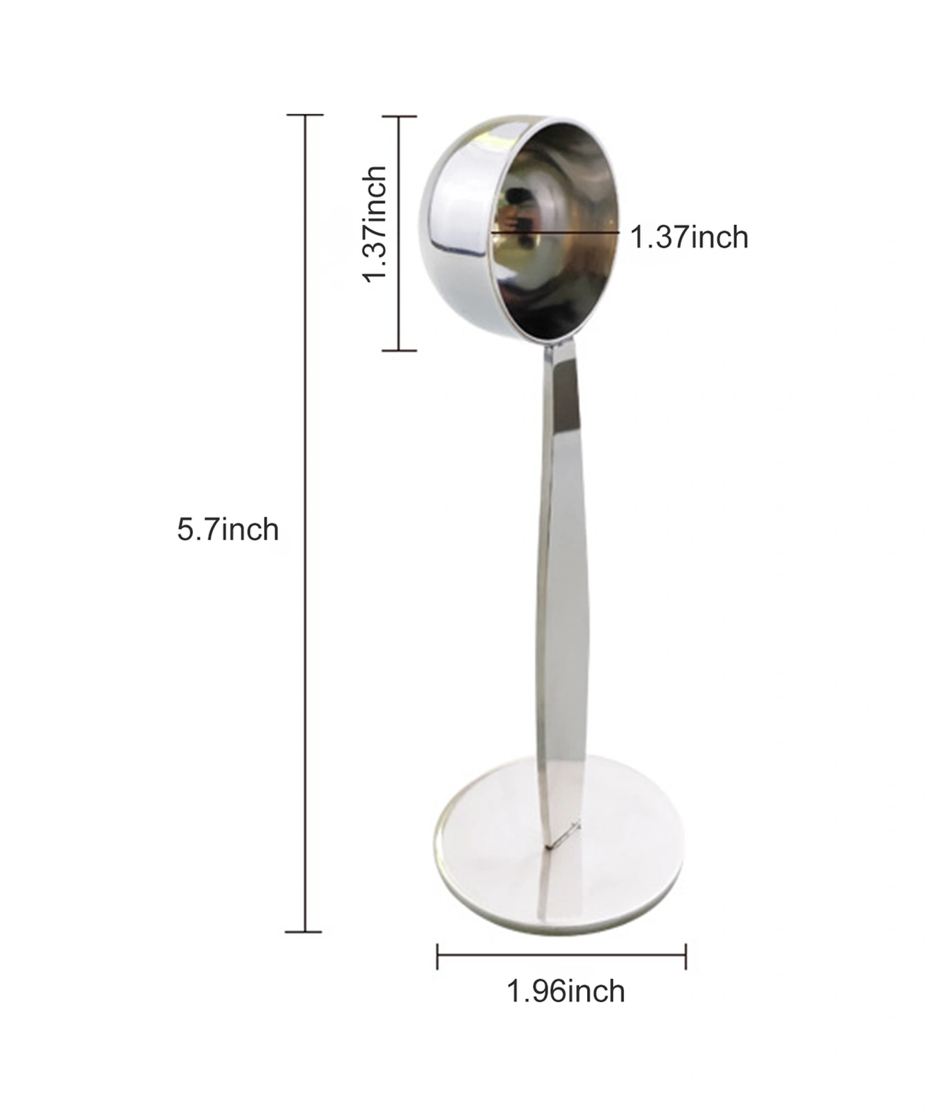 Folinda Stainless Steel Çift Fonksiyonlu Kahve Ölçü Kova Ve Press, Uzun Saplı, Gıda Kalitesi, Mutfak Ve Restoran Uygun, Çay, Şeker, Baharatlar İçin De Kullanılabilir Gümüş