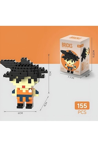 Brıcks Goku Yapı Blok Figür 155 Parça Dragon Ball Mini Brick Ko