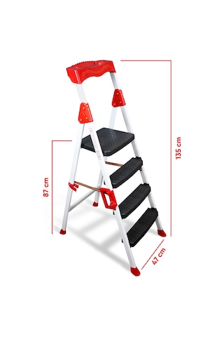 Ze Zigana Ev Gereçleri Elegance 3+1 Geniş Basamaklı Kolay Taşıma Aparatlı Merdiven