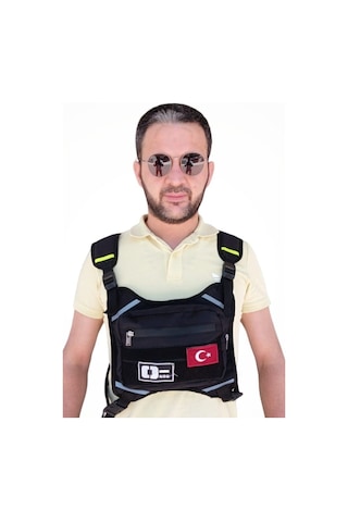 Motorcu Göğüs Çantası Reflektörlü Su Geçirmez Kan Grubu 0rh-