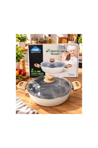 Naturel Wood 24 Cm Basık Karnıyarık Tenceresi Krem - 936498258 Krem Naturel Wood 24 Cm Basık Karnıyarık Tenceresi Krem - 936498258 Krem
