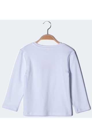 Zeyland Erkek Çocuk Yazı Baskılı Uzun Kollu T-Shirt-Beyaz