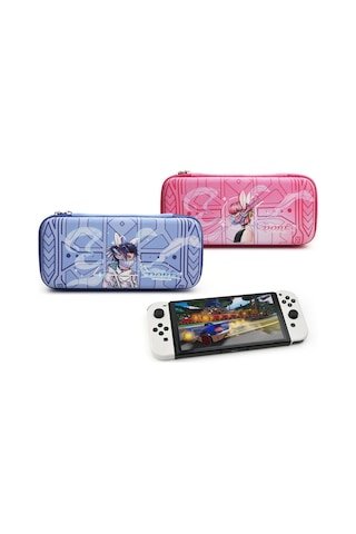 Nintendo Switch/switch Oled Oyun Konsolu Koruyucu Taşıma Ve Seyahat Çantası Pembe