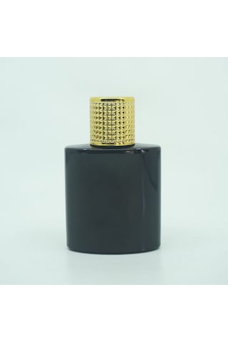 Parfüm Şişesi 100 Ml 3 Adet Özel Siyah Elips Kolay Kapama Boş Şişe