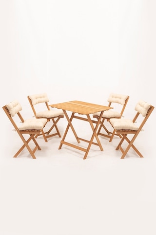 4+1 Minderli Balkon Bahçe Mutfak Bistro Set Katlanır Masa-sandaly