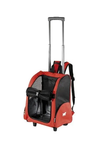Ferplast Trolley Small Kırmızı Tekerlekli Çekçekli Kedi Köpek Sırt Taşıma Çantası