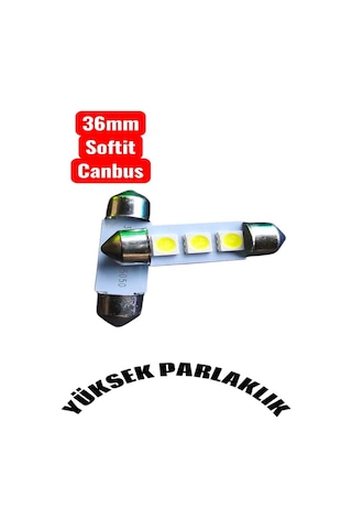 36mm 2 Adet Softit Led Ampul Canbus Plaka Tavan Bagaj Plaka Araç İç Aydınlatma Arıza Işığı Yakmaz