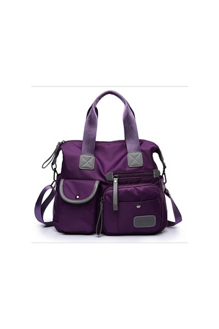 Suofeng Kadınlar İçin Nylon Mami Çantası - Büyük Kapasiteli, Tek Omuzlu/sırt Çantası, Seyahat Ve Gündelik Kullanıma Uygun, Kaliteli Dokuda, Pembe Renk Kırmızı