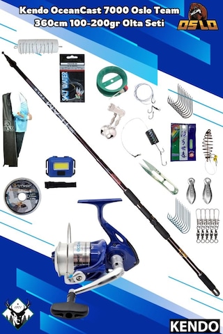 Oslo Team 360cm 100-200gr Kendo Oceancast 7000 Olta Seti