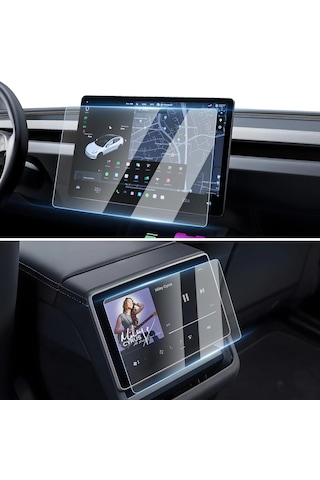 Forzacase 2in1 Tesla Model Y New Juniper Navigasyon Multimedya Uyumlu Nano Ekran Koruyucu Film - Fc1118 1