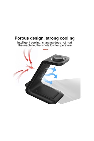 Wezone 3'ü 1 Arada Hızlı Şarj İstasyonu: /android İçin Kablosuz Telefon Ve Saat Şarj Cihazı