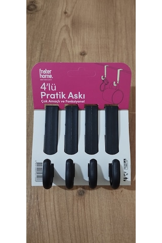 4'lü Pratik Askı Siyah