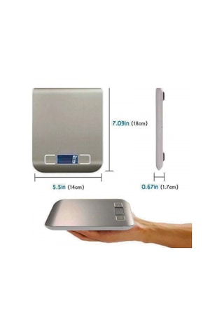 Dijital Mutfak Terazisi Paslanmaz Çelik Elektronik Lcd Ağırlık 5 Kg Ölçeklii Pişirme Ölçü Aleti Diğer