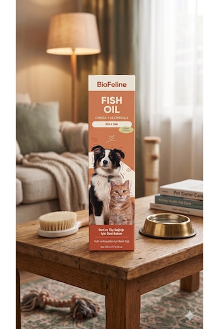 Biofeline Balık Yağı Fish Oil Kedi Omega 3 & 6 Desteği 100 Ml - Tüy Dökülme Karşıtı Ve Deri Sağlığı