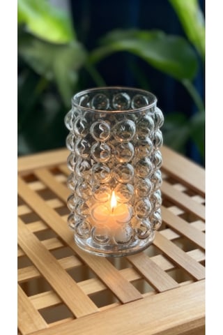 Candle Vase Balon Vazo 10 Cm Genişlik 15 Cm Uzunluk Beyaz