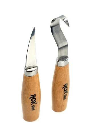 Rox Wood 4505 Ahşap Kaşık Kuksa Oyma Bıçak Seti 2 Parça