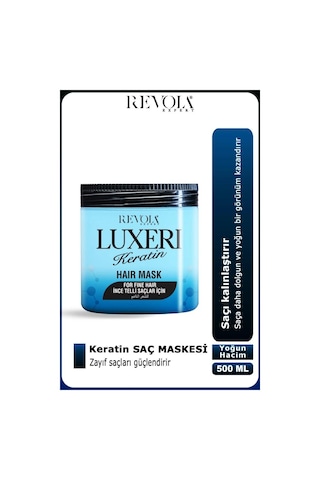 Revola Luxeri İnce Telli Saçlar İçin Tuzsuz Saç Maskesi 500 Ml Keratin