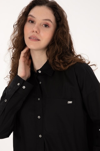 U.s. Polo Assn. Kadın Siyah Gömlek Desenli 50316377-vr046 Siyah