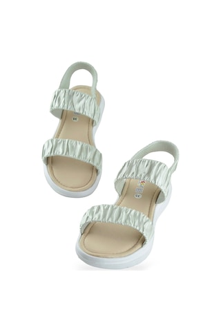 6894 Ortopedik Taban Kız Çocuk Sandalet Terlik Düğün Abiye Gündelik Vetta Gri