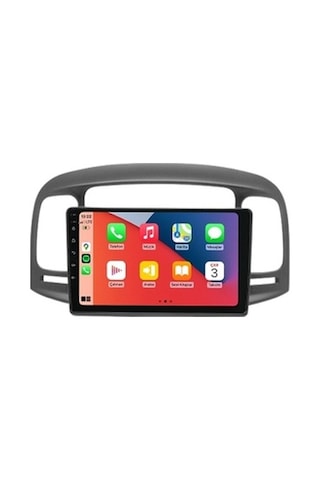 Hyundai Accent Era Siyah 2006-2012 4gb Ram 64gb Hafıza 8 Çekirdek Carplay Kamera Android Multimedya 9"
