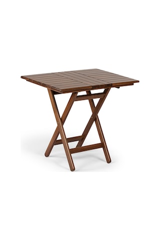 Atina Katlanır Masa 60x80 - Dış Mekan Ahşap Bahçe, Balkon Masası Ceviz