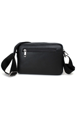 Unisex Siyah Orta Boy Askılı Postacı Omuz Çantası Siyah