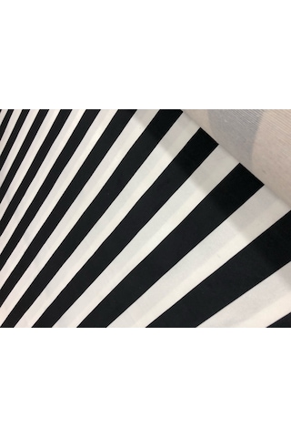 Bakırcı Kumaş Siyah Beyaz Çizgili Döşemelik Kumaş 100 x 140 cm
