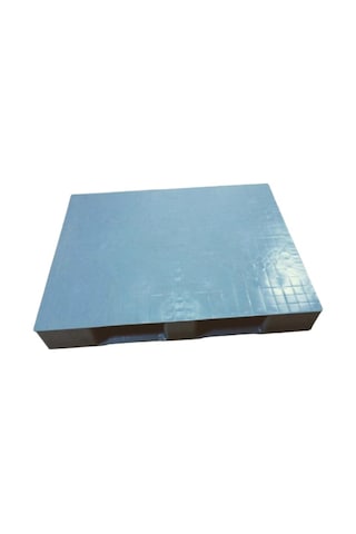 Plastik Palet Düz Desenli Yük Taşıma Paleti Gri 100X120X15 Cm