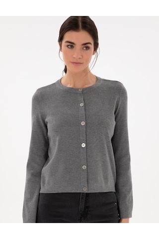 Pierre Cardin Kadın Gri Melanj Hırka Triko 50299413-vr086 Gri Melanj