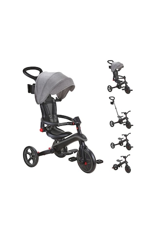Globber Explorer 4in1 Katlanabilir Bisiklet - Siyah/gri