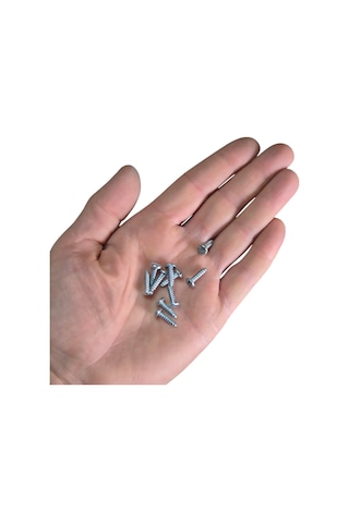 3.5x13mm Silindir Düz Tornavida Başlı Sivri Uçlu Vida Ysb Sac Vidası -100 Adet 3,5x13