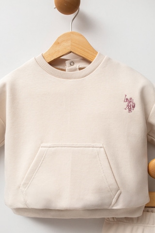 U.S. Polo Assn. Kız Bebek Krem Takım Krem